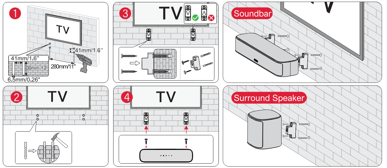 How to Install the Aura A30 Soundbar Wall Mount? – Ultimea